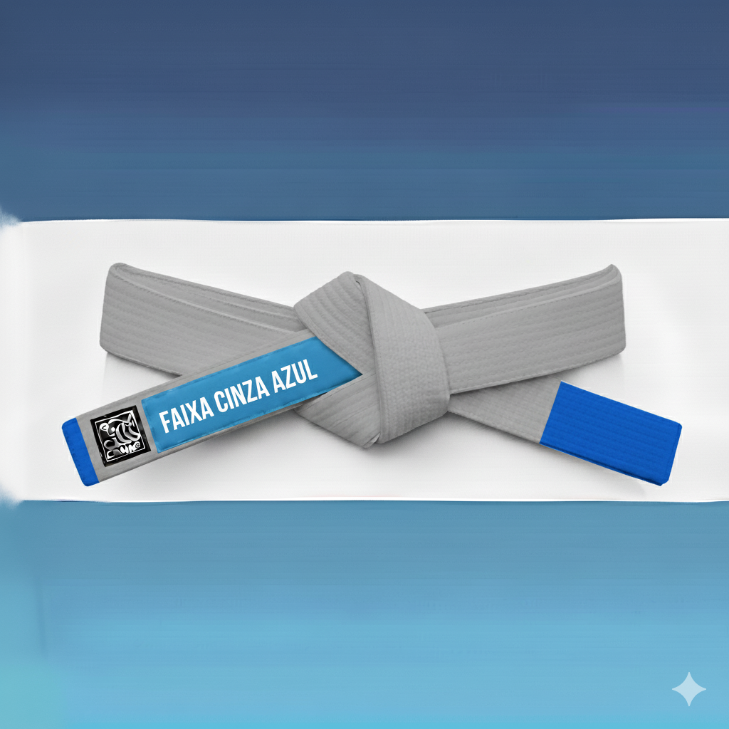 faixa cinza com ponta azul