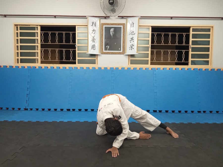 zempo4 Zempo Kaiten Ukemi (queda em rolamento para frente)