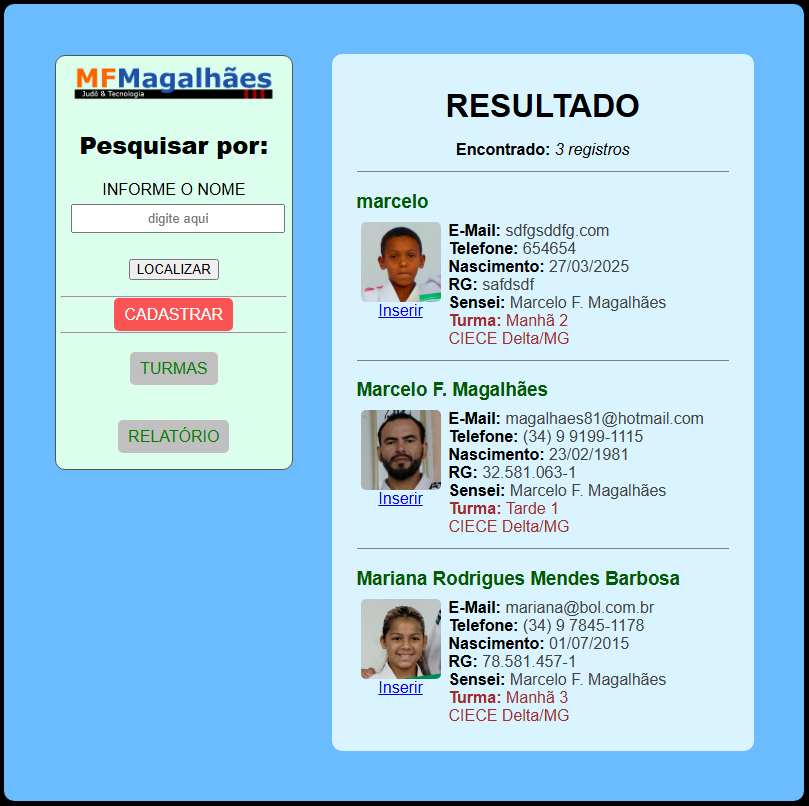 sistemaAlunos PHP & MySQL - Controle de alunos